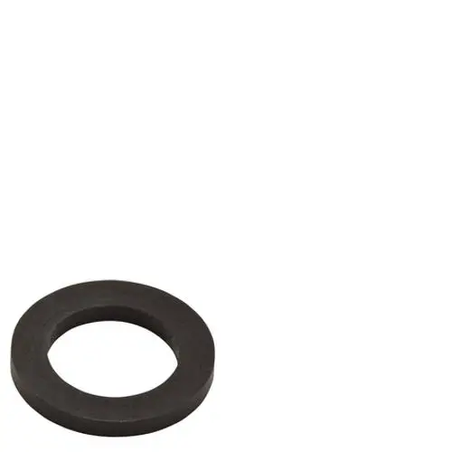 Schwarzer, runder Gummiring auf weißem Hintergrund, vermutlich aus dem Sortiment von Hansgrohe, für verschiedene Anwendungen in der Haustechnik.
